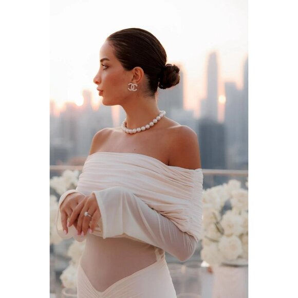 Deme by Gabriella Jolene Gown in Off White X-Small New Womens Maxi Dress - Picture 11 of 17